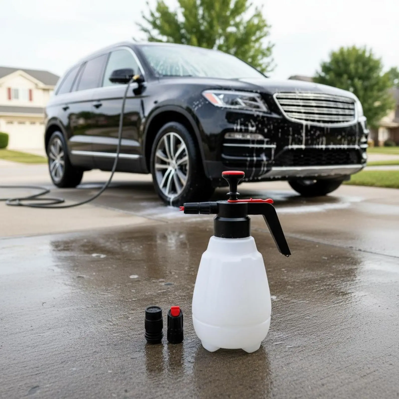 

Диспенсер для пены 2 л для мойки автомобилей, прочный, с ручным насосом, для сада и уборки дома