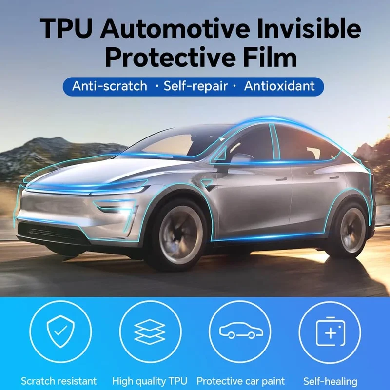 For Tesla Model Y Juniper 2025-2026 Precut Paint Protective Film Front Hood Fender Kit 8.5 Mil TPU PPF Clear Car HD Scratch