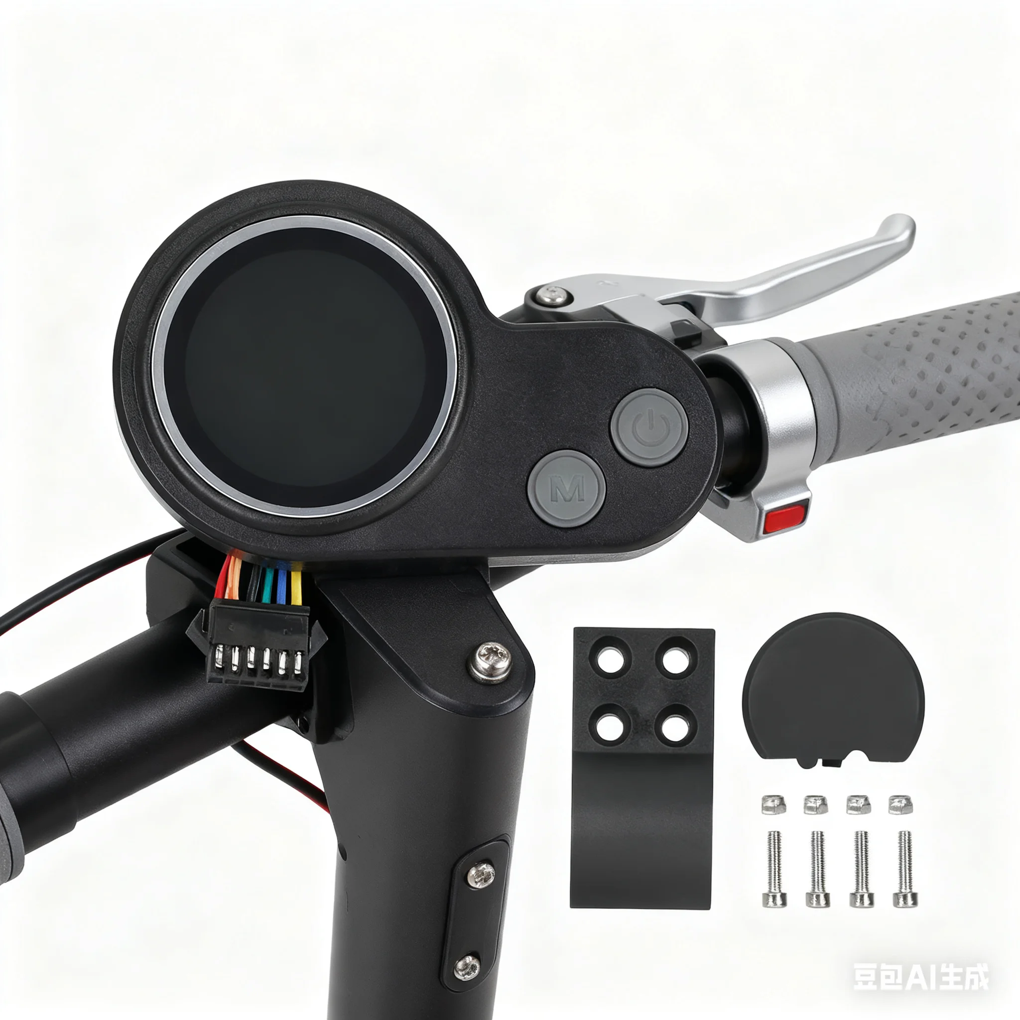 

6-Pin Flat Connector Electric Skateboard LCD Instrument Display - 36V-60V Voltage Compatibility Includes Thumb Throttle Switch