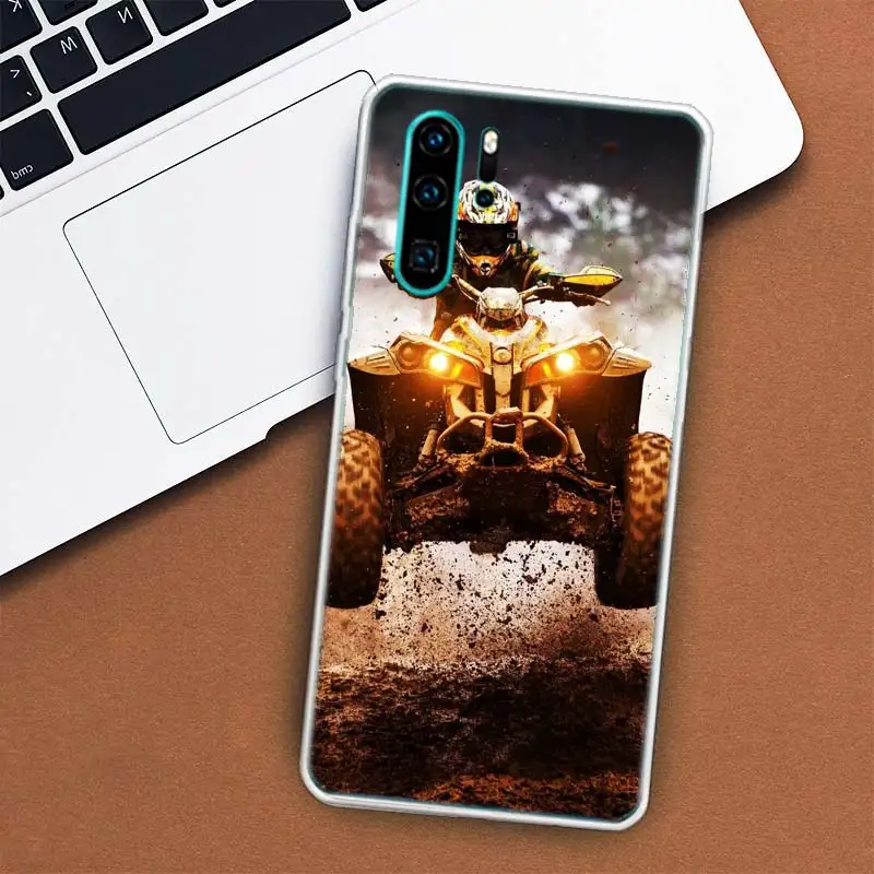 Four Wheeled Motorcycle off-Road Journey Phone Case For Huawei Mate 40 Pro 30 20 Lite 10 Huawei P30 Lite P50 Pro P40 P20 P10 Cov