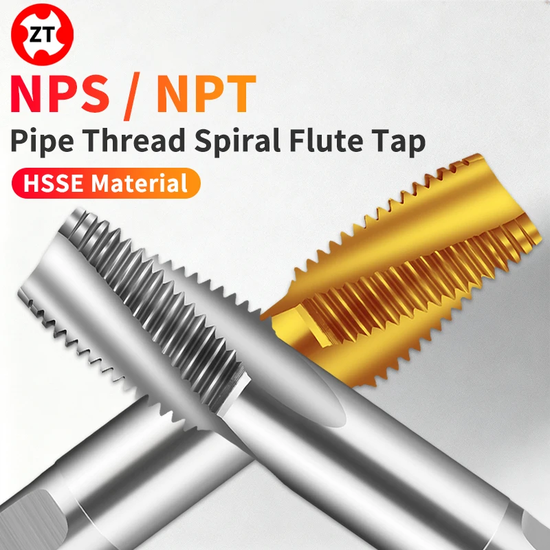 

ZUANTONG 1 шт. HSSE американский конический/параллельный/конический спиральный метчик NPS NPT 1/16 1/8 1/4 3/8 1/2 3/4 1-11.5 для машинной резьбы