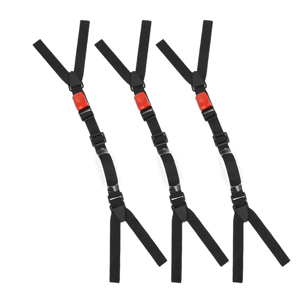 

3pcs Red Chin Strap for Hard Hats Universal Detachable Construction Accessories Lightweight Comfortable Summer