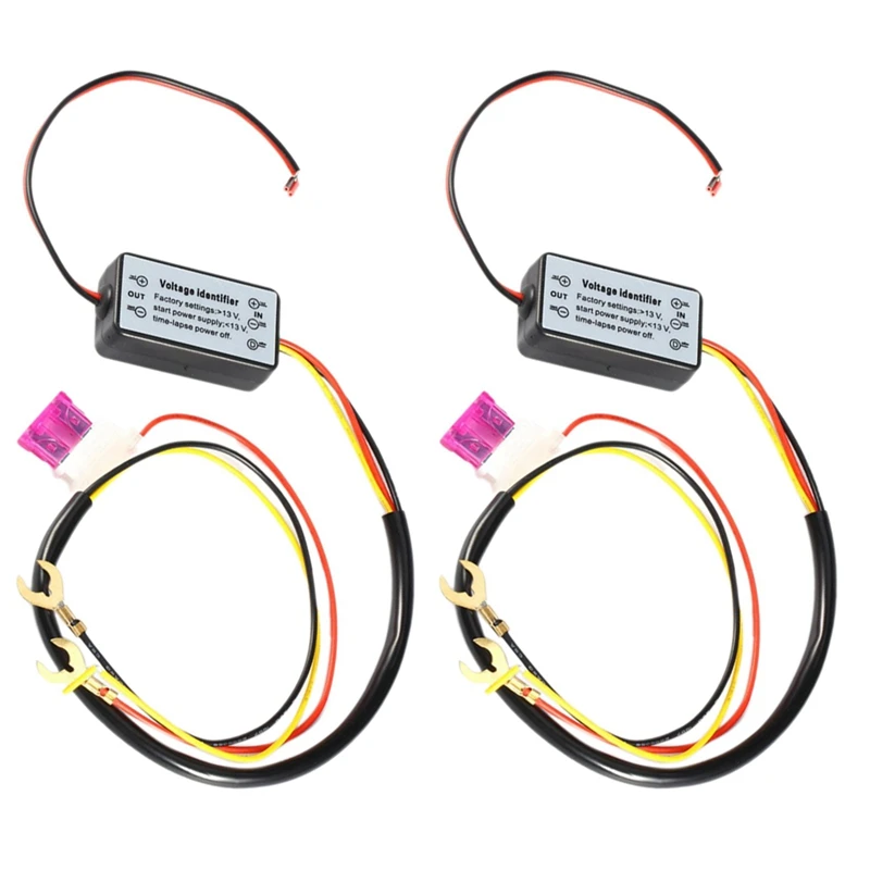 2X Car LED Daytime Running Lights Controller Relay Harness Dimmer On/Off 12-18V Fog Light Controller DRL Controller