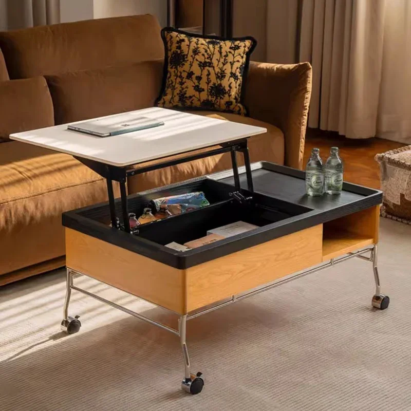 

Регулируемый журнальный столик для гостиной, декор для спальни, современный дизайнерский кофейный столик, эстетичная передвижная мебель для дома