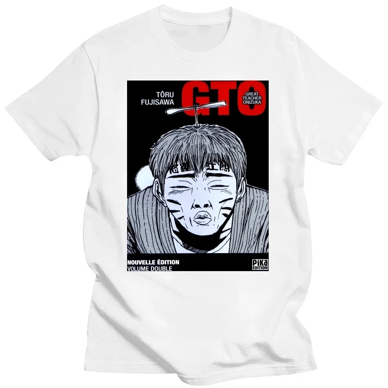 Cotton Tshirt mens summer Tops GTO Great Teacher Onizuka Taille  Man Brand T-shirt Bigger size funny vintage graphic t shirts.