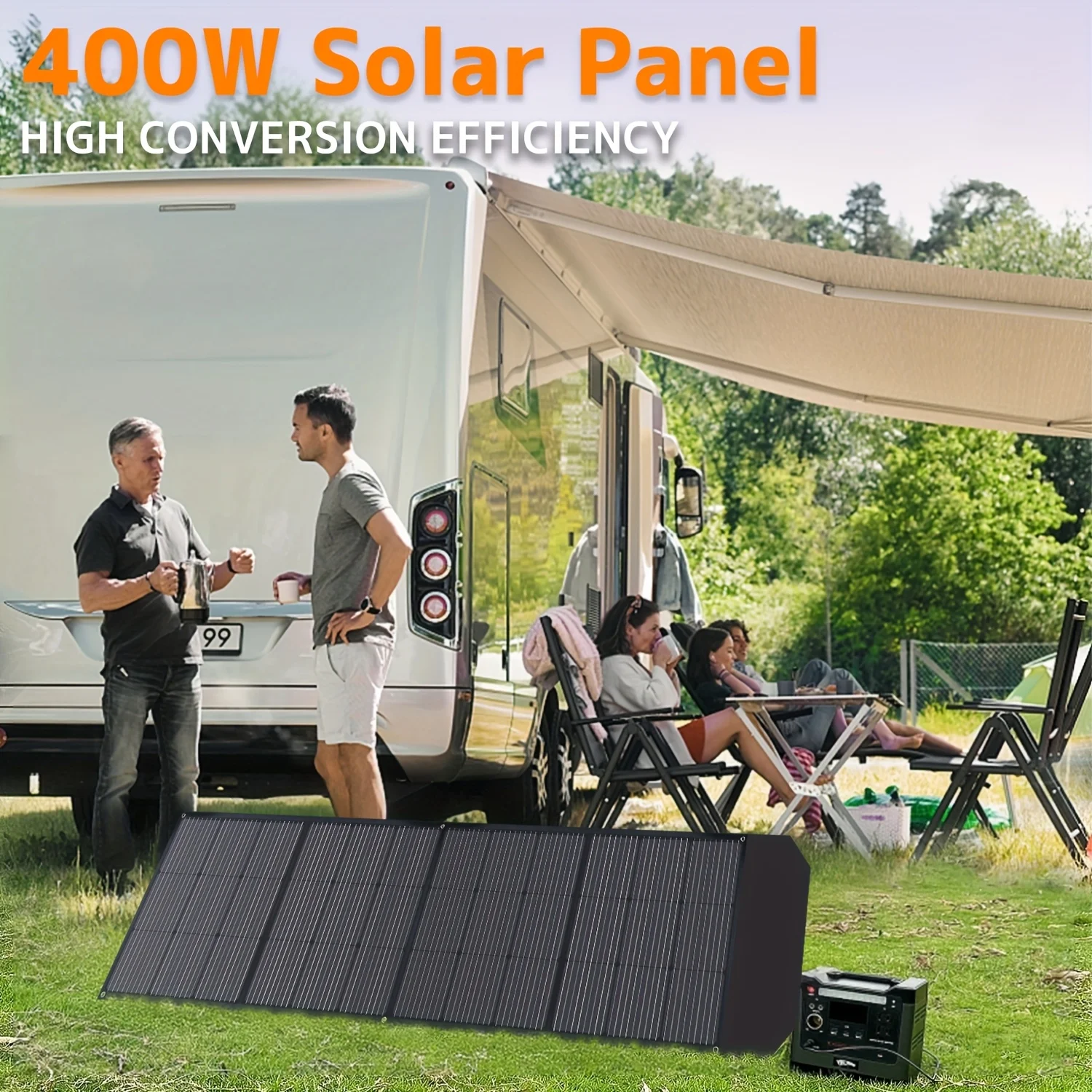 

LVYUAN 400W/200W/120W Solar Battery Folding Panel with Adjustable Bracket Solar Panel for RV, Cruise Ship Yacht, Travel, Outdoor Adventure, Power Station, Camping, Solar Generator