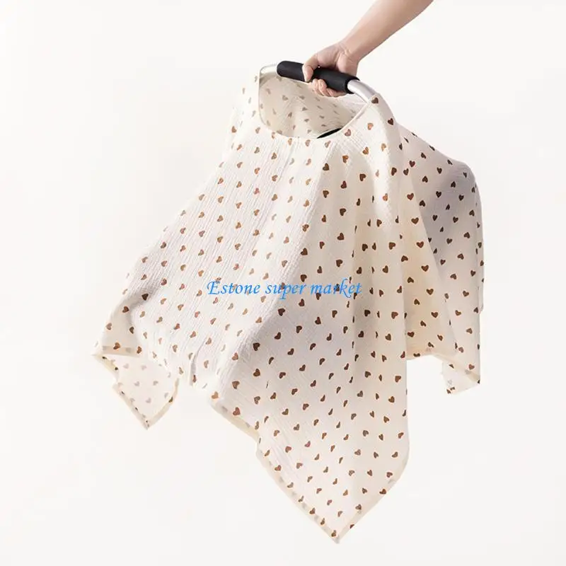 090B Oddychająca nakładka do karmienia piersią Ręcznik do karmienia dziecka z gumką do włosów