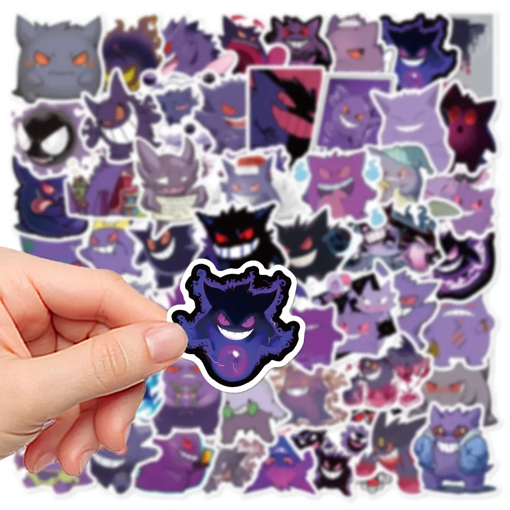55PCS Anime Pokémon Kawaii Gengar Sticker Leuke Cartoon Graffiti DIY Laptop Water Cup Telefoon Case Waterdichte Sticker Kinderen Speelgoed Geschenken