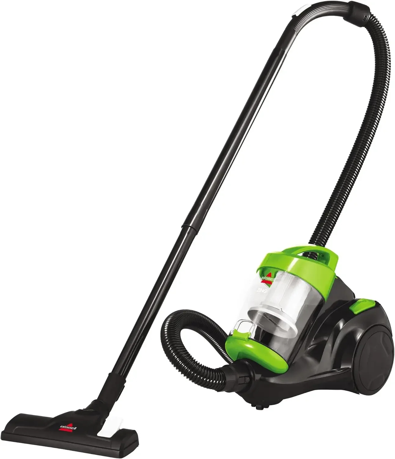 

Zing Lightweight Bagless Canister Vacuum Black/Citrus Lime Cyclonic Action and Powerful Suction Provide Thorough Cleaning