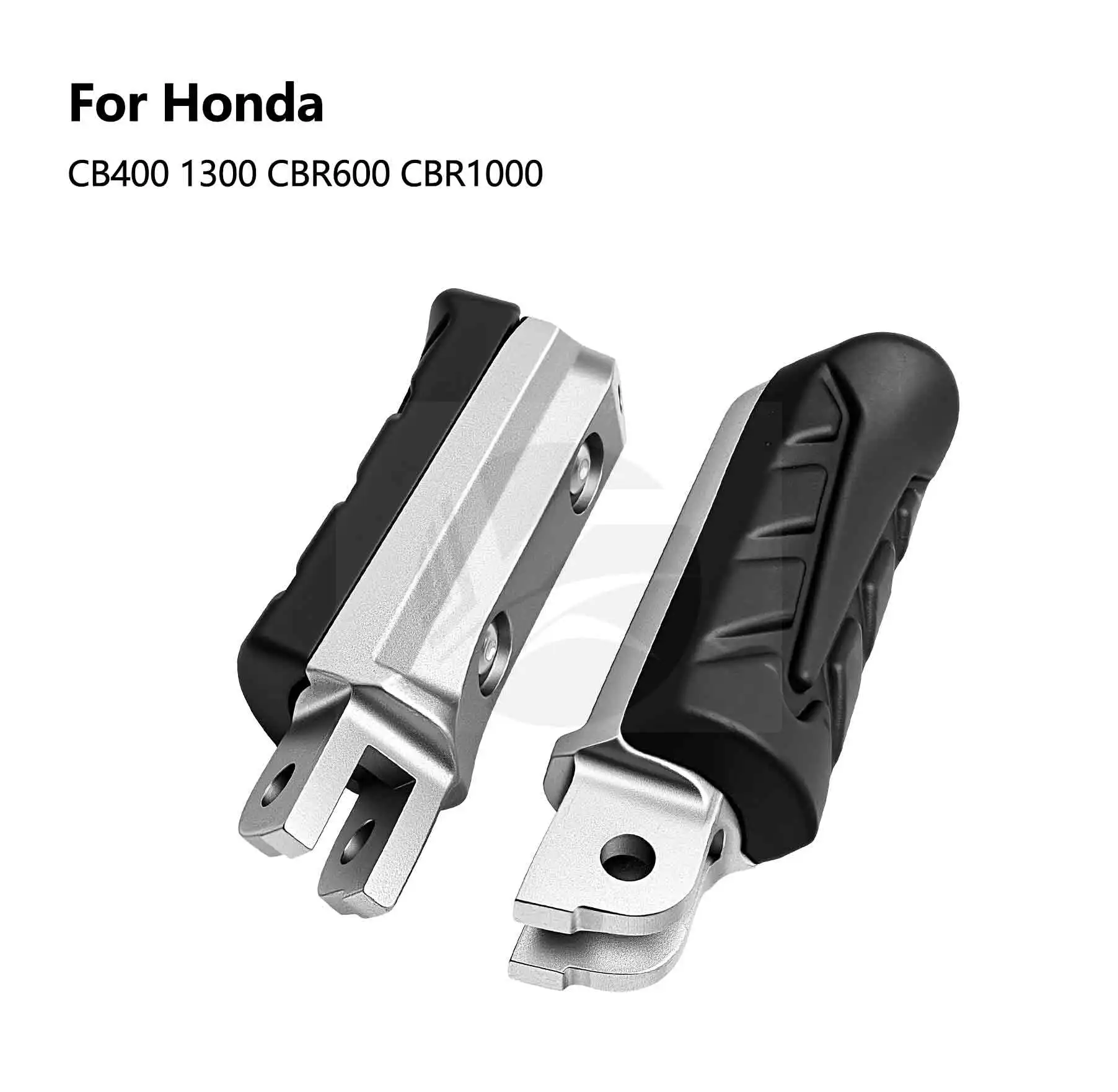 

Motorcycle Silver A Pair Front Footrests For Honda CB400 1300 CBR600 CBR1000 1995-2005 Driver Foot Pegs Pedals Accessories
