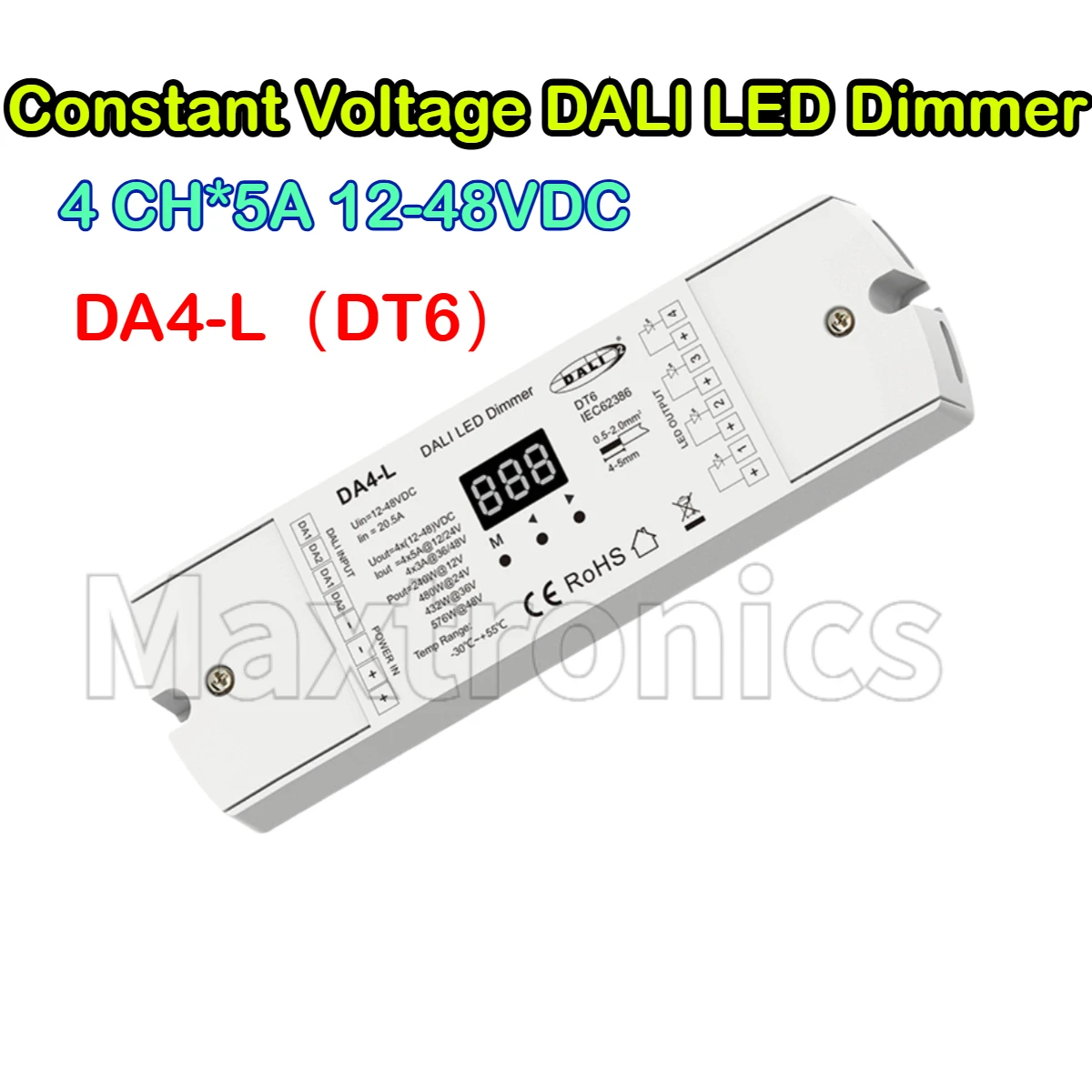 NEW 1-4CH DA1 DA4 DA4-D DA4-L Skydance DALI CV PWM Digital Dimmer 1/4 Channel DALI Address Automatically Assigned by DALI Master