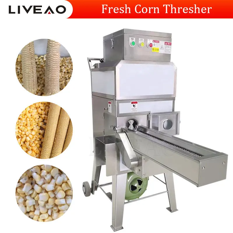 Fresh Sweet Cutter Maize Corn Remove Cob Remover Husker Process Shell Thresh Sheller Thresher Machine