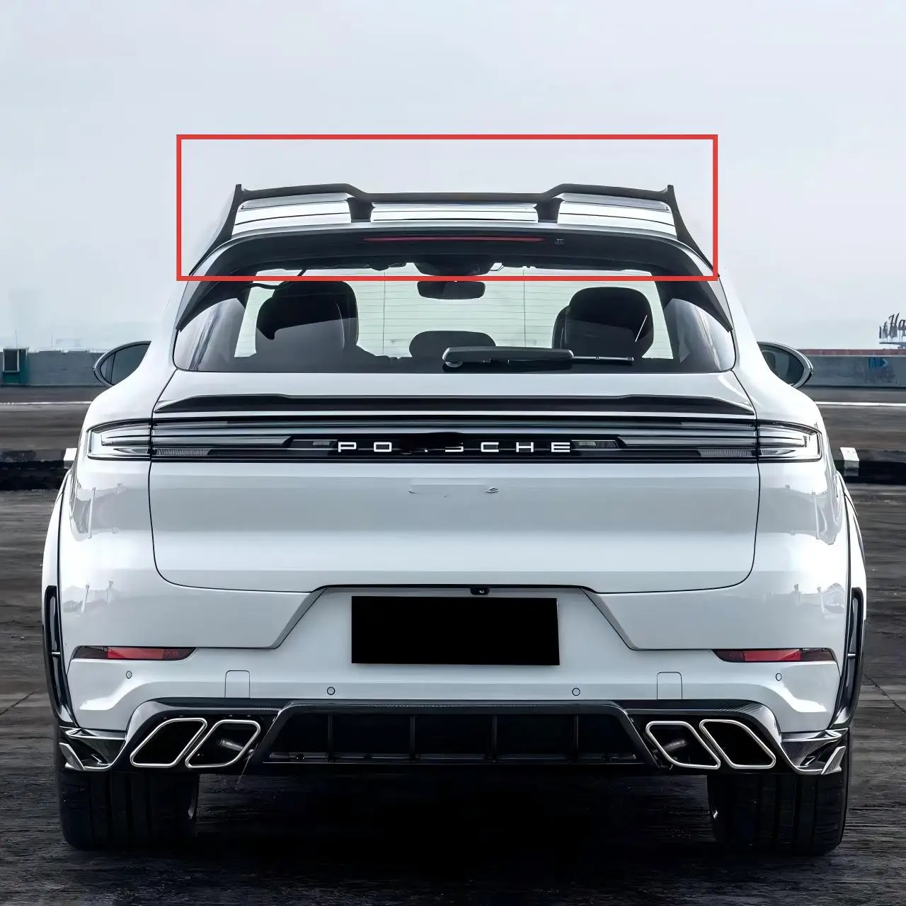 포르쉐 카이엔 9Y0.2 MSY 스타일 드라이 카본 파이버 스포일러용 최고급 소재 최고급 윙