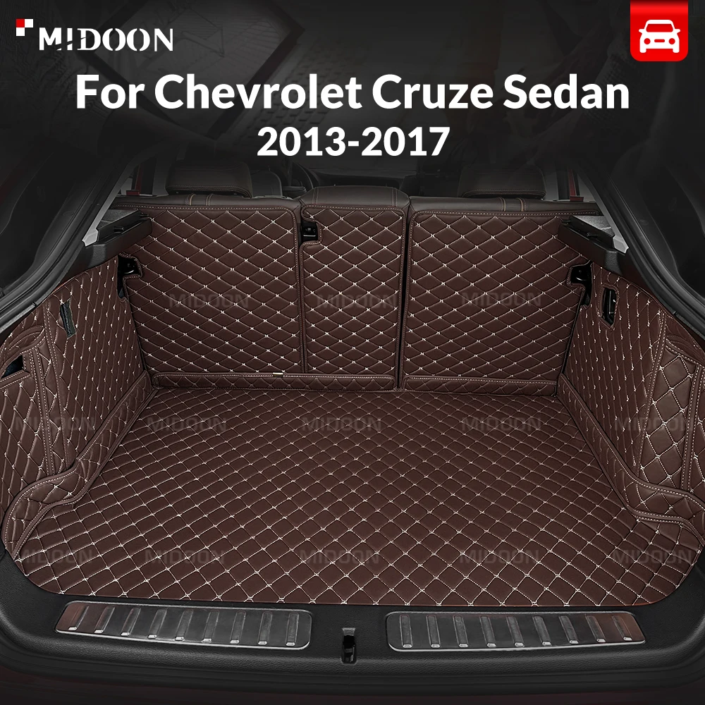 

Автомобильный коврик в багажник с полным покрытием для Chevrolet Cruze Sedan 2013-2017, защита от загрязнений, вкладыш для багажного отделения, аксессуары для интерьера