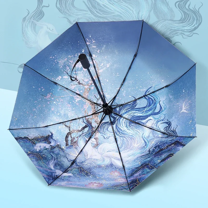 Durable and Fashionable Rain Classic Chinese-style Highly Umbrella Ideal for Sun Protection and UV-Protection