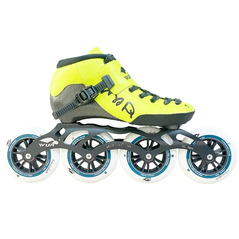 

Skates 4 * 110mm Straight Roller Skating Professional Speed Skating 4 Wheels Carbon