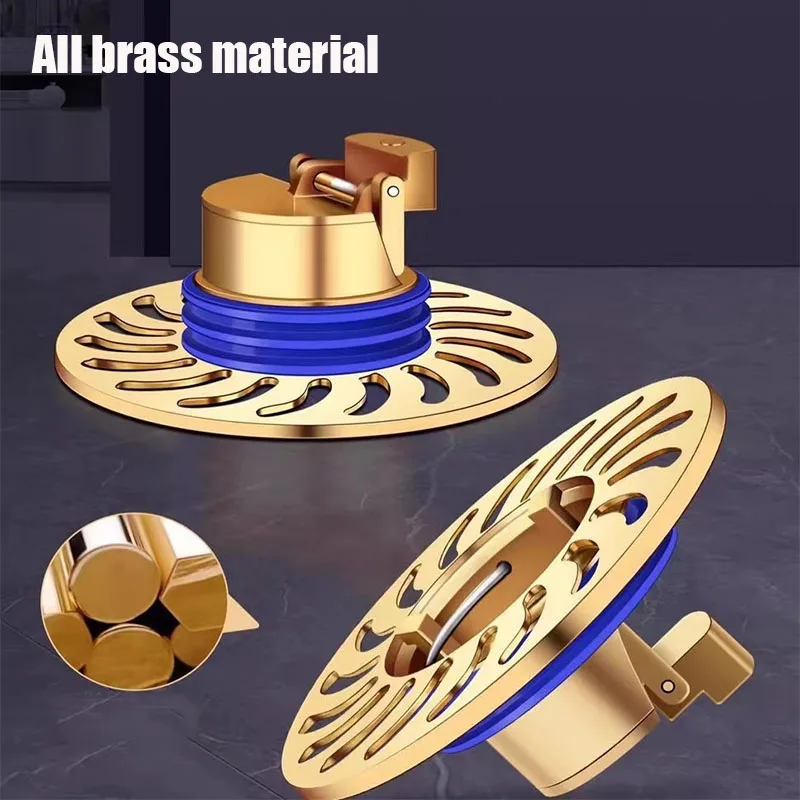 Insectproof Anti-odor Deodorization Toilet Kitchen Bathroom Toilet Sewer Floor All-copper Bathroom Shower Drain Filter