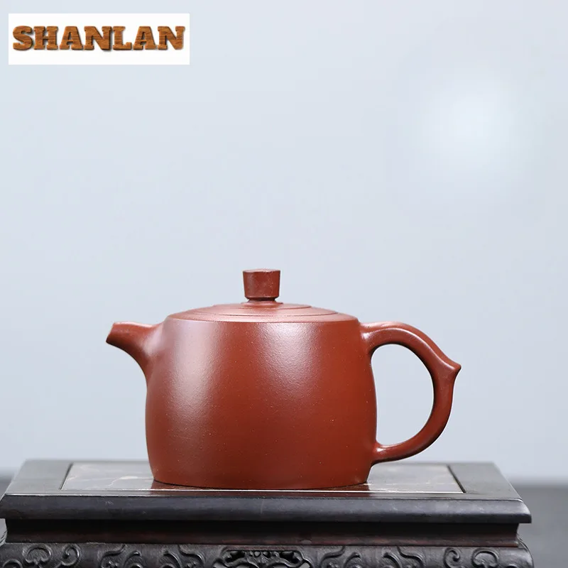 285ml Boutique Yixing Purple Clay Teapots Handmade Well Curb Pot Raw Ore Qingshui Mud Kettle With Strainer Zisha Teaset Cha Gift