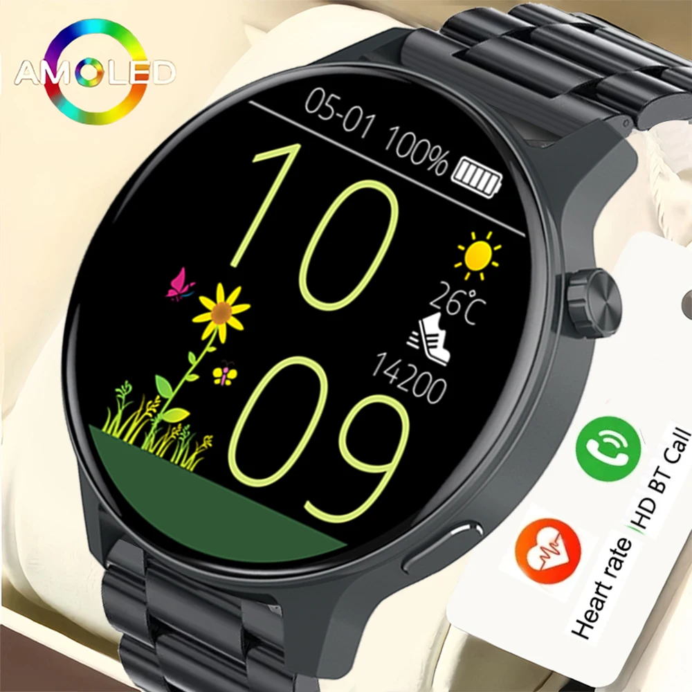 Bluetooth Call Smart Watch Round Screen IP68 Waterproof Fitness Sport Smartwatch Heart Rate Sleep Monitor For Android iOS Men
