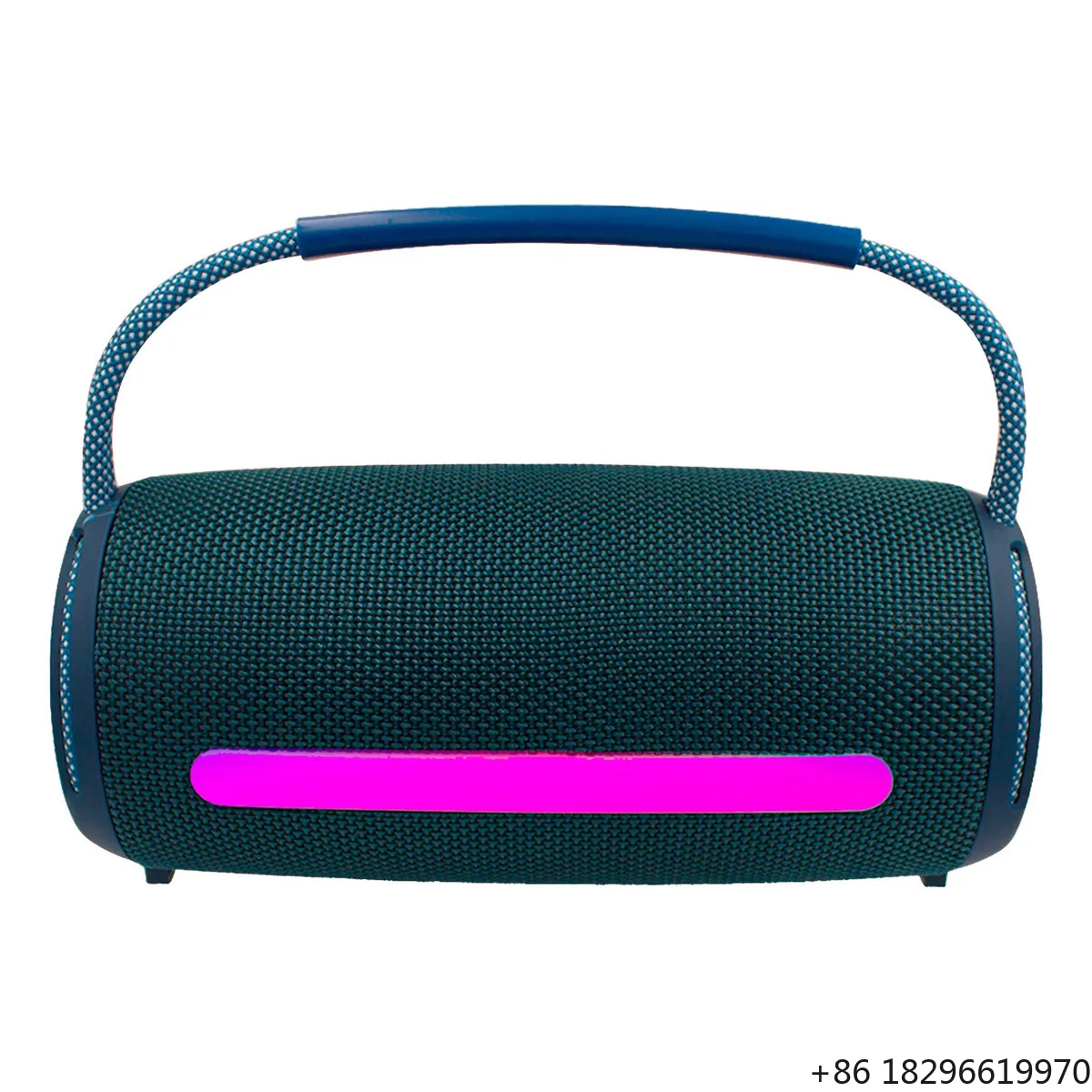 V5.0 FM Radio Speaker with RGB LED Light USB Rechargeable Plastic Cabinet Full-Range Sound for Outdoor Use