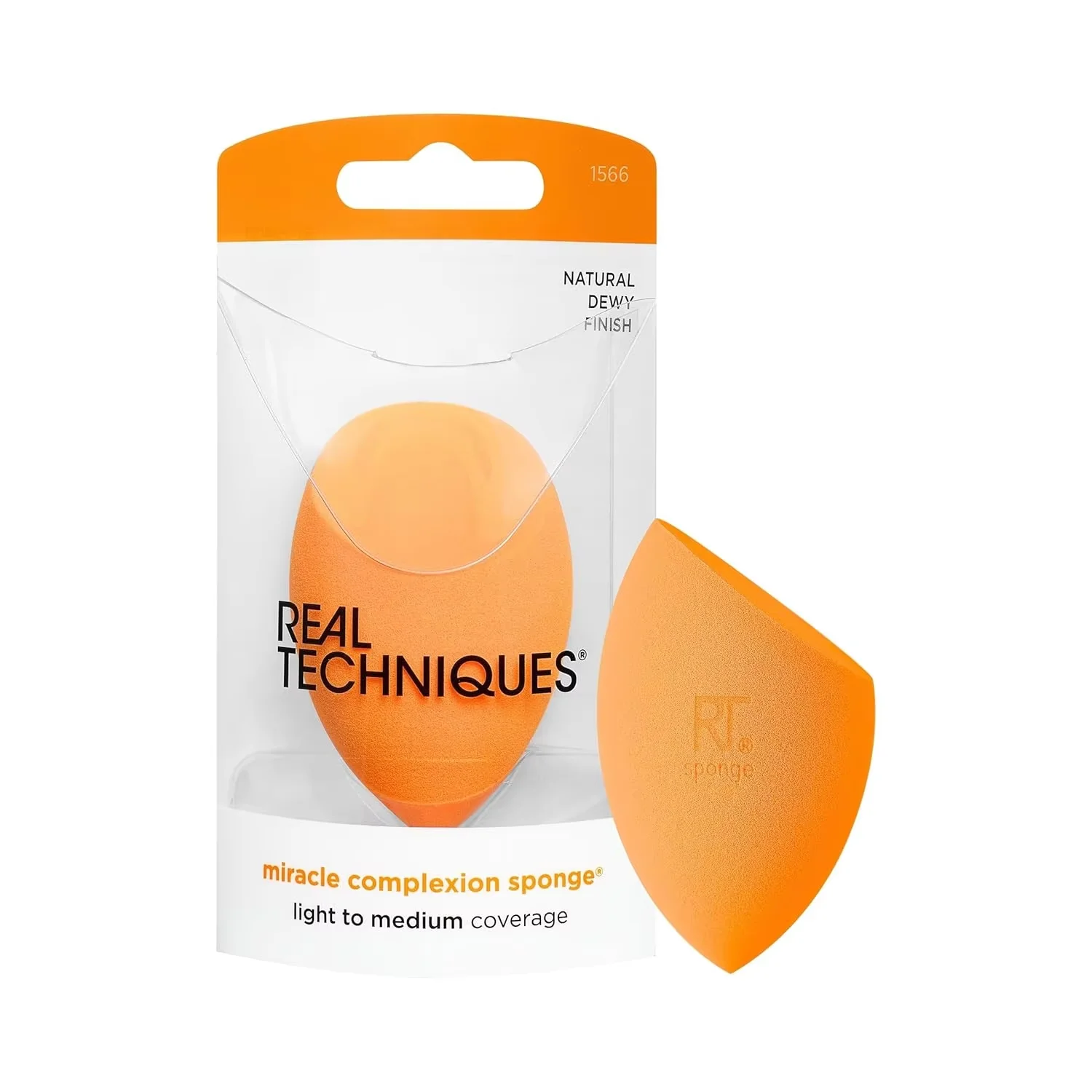 Real Techniques Skin Sponge, Makeup Blender, Liquid Base & Cream, Professional Makeup Tool Without Stripes, 4 Free Units