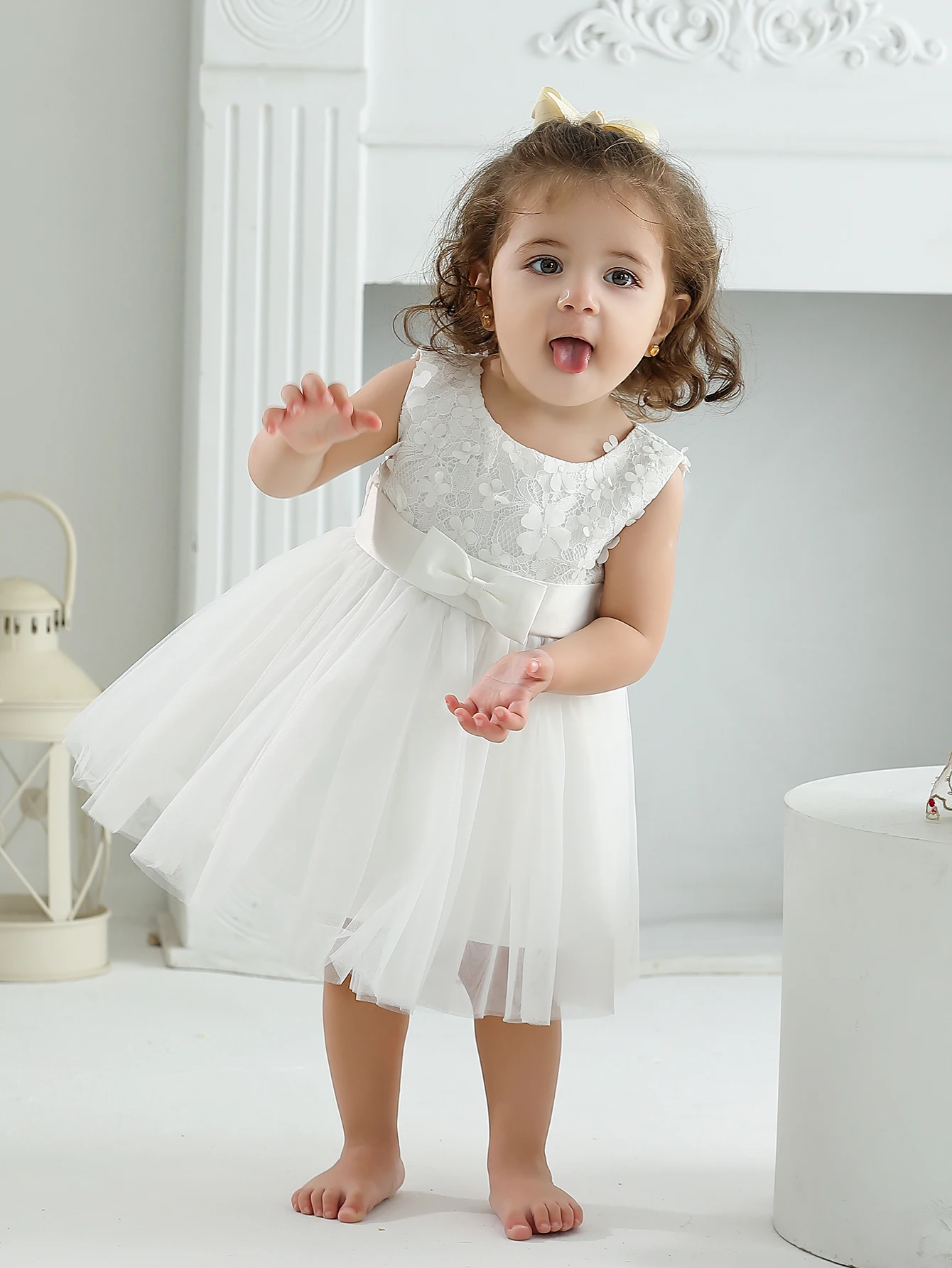 White Christening Dress for Baby Girl Baptism Dress Birthday Princess Clothes Christening Gowns Baby Dress 12 to 18 Months