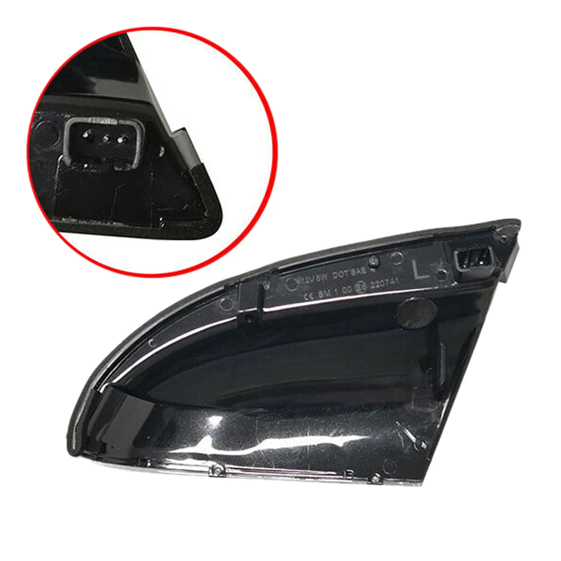 1 Pair Dynamic Side Rear View Mirror Puddle Light Turn Single Lamp Smoke Black Lens 68064949AA 68064948AA Fit for Dodge Ram 1500