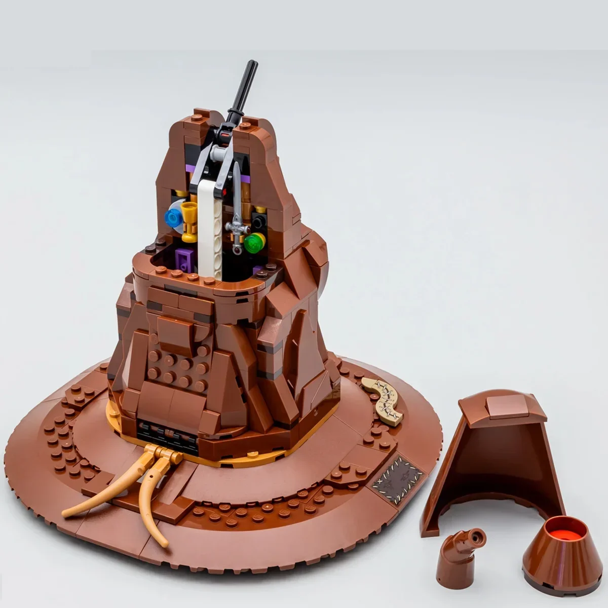 

Говорящая сортировка колледжа, 560 шт., волшебный мир, школьная шляпа, украшения, модель, строительные блоки, кирпичи, игрушки, праздничные подарки для вечеринок