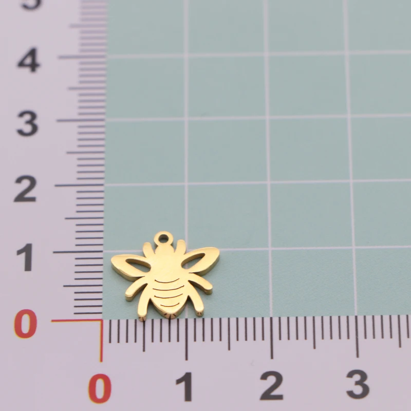 20 قطعة/الوحدة مرآة مصقولة الفولاذ المقاوم للصدأ النحل سحر قلادة ل عقد دي اي واي القرط سوار صنع المجوهرات الملحقات