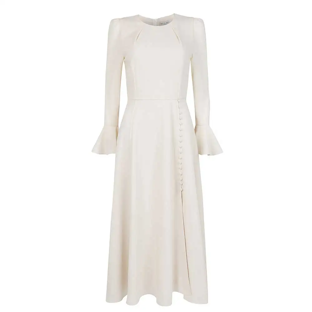 YUNLAN Gorgeous Beige Saudi Arabia Long Sleeve Evening Dress 2024 Bride Wedding Dress Guest Prom Formal Occasion Dress Mom Dress