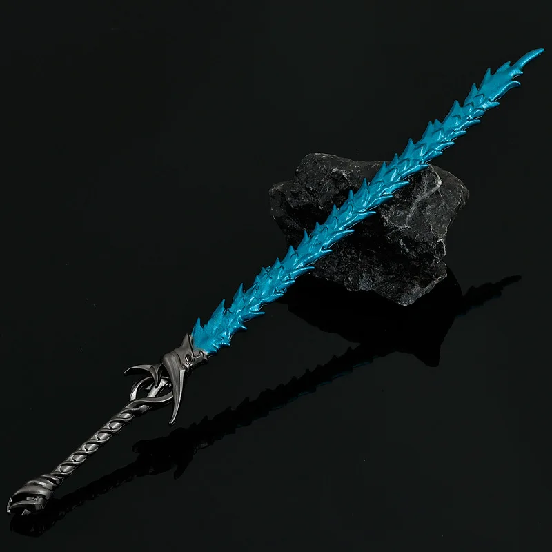 22CM Ne Zha 2 Chinese Anime Peripherals Shen Gobao Weapon Lie Kong Bian Full Metal Craft Model Collectible Desk Ornament Boy Toy