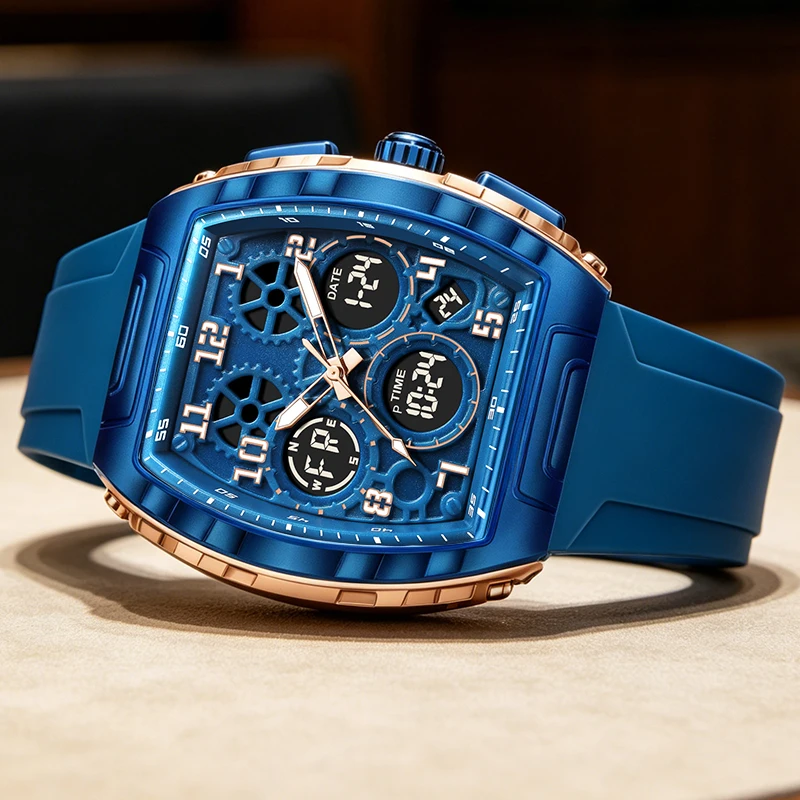 Military 2026 LIGE Fashion Mens Watch FOXBOX Luxury Digital Quartz Wristwatch Waterproof Luminous Watches Men Couple Gifts Reloj