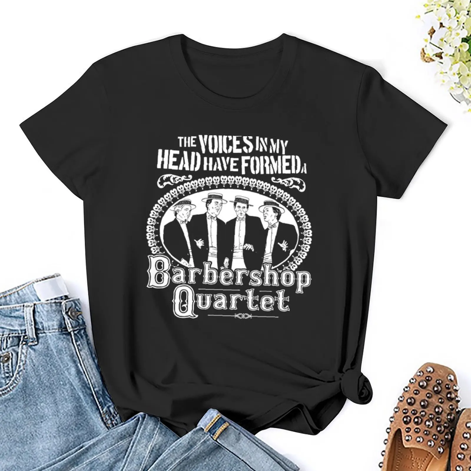 Voices In My Head Barbershop Quartet T-Shirt korean fashion Aesthetic clothing vintage clothes tees Woman fashion