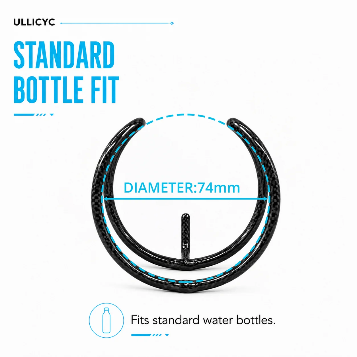 ULLICYC 8g Full Carbon Fiber Bicycle Water Bottle Cage MTB Road Bike Bottle Holder Ultra Light with Screw