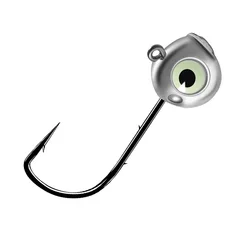 Fishing Jig Head Hook Back with Double Barb Fishing tackle Accessories Worm Hooks Glow Luminous Eyes Anti Off Lot 10 Pieces SALE