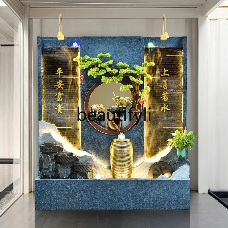 

Asmt51 Courtyard rockery water landscape decoration partition water curtain wall running water screen fountain ornament opening