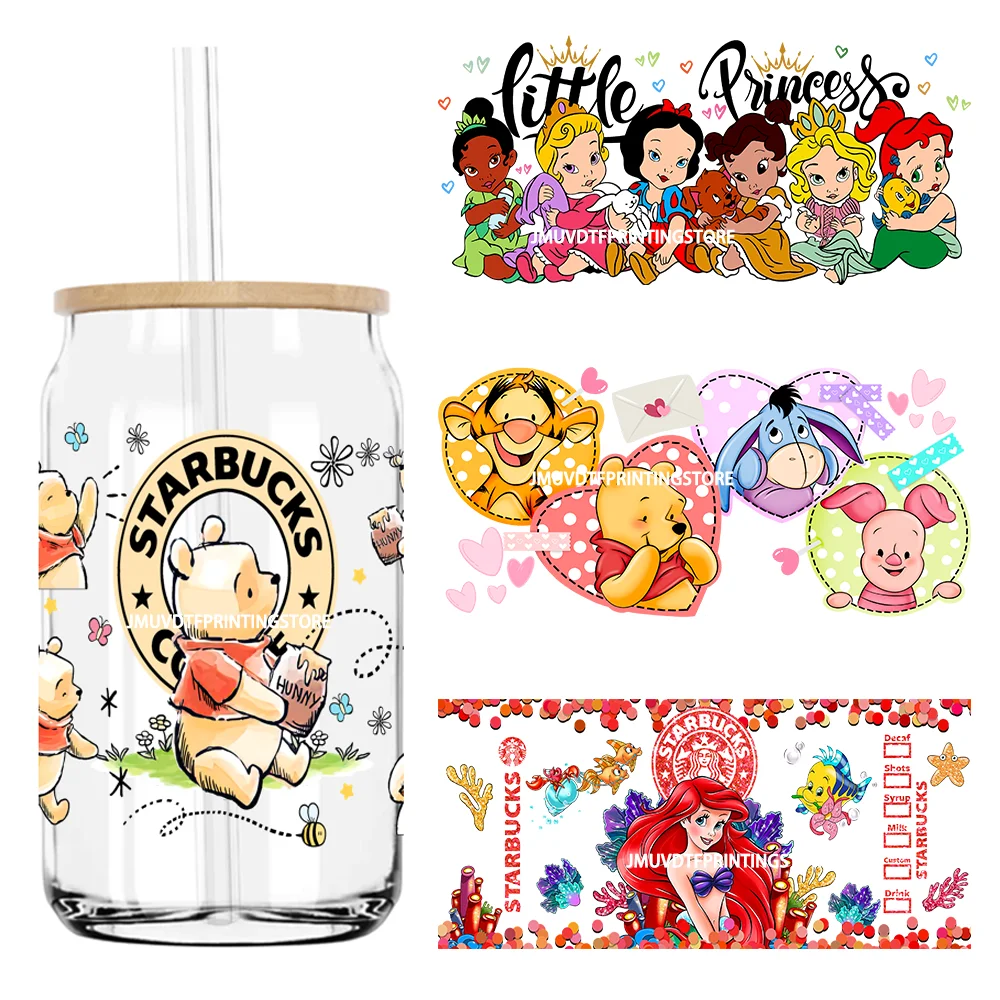 

Cartoon Movie Characters Best Friends UV DTF Sticker For 16OZ Libbey Glass Cup Can Wrap Transfer Sticker Custom Labels DIY Logo