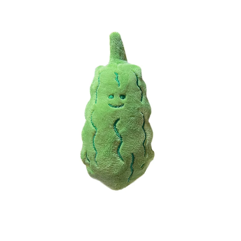 new Funny Bitter gourd plush toy keychain pendant plush toy backpack backpack hanging decoration personalized keychain gift