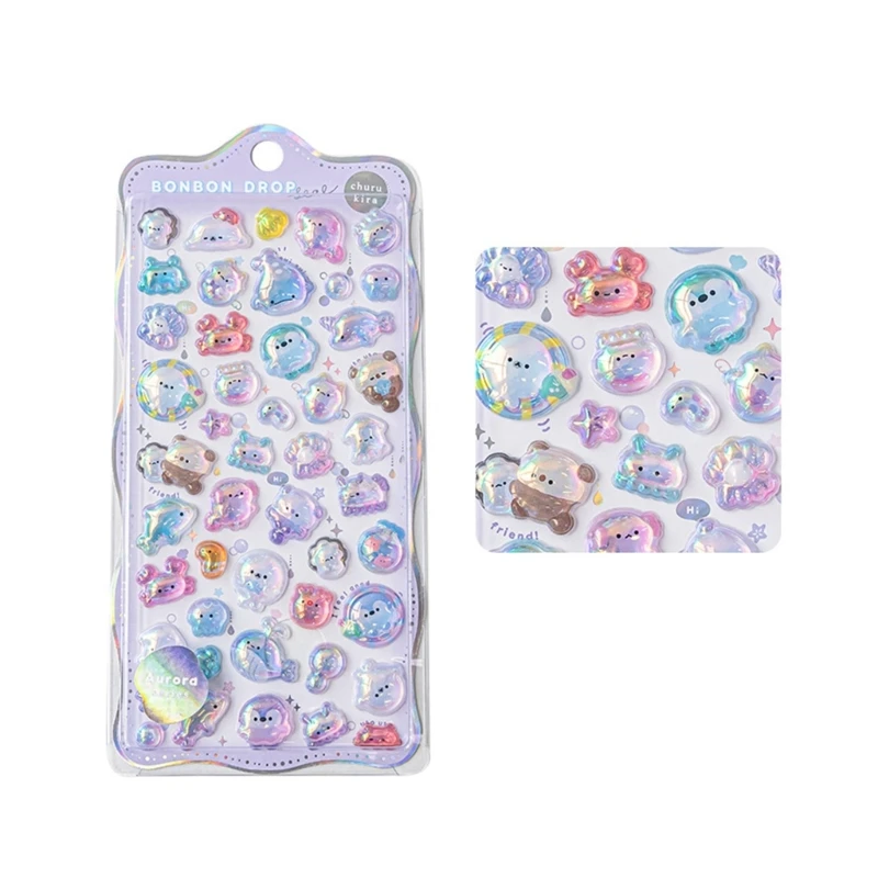 Handabend -Aufkleber Notebook Phone Case Scrapbooks Entzückender 3D -Reliefaufkleber 601D