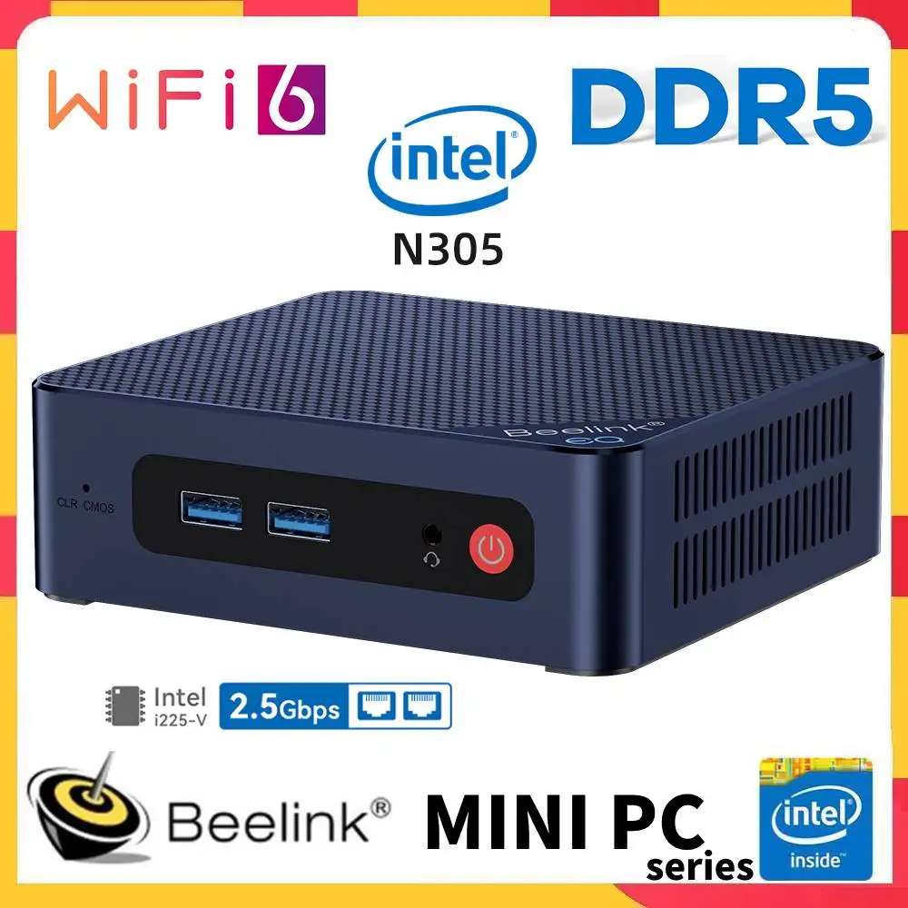 

Beelink EQ12 Pro GK Mini S12 12th Gen Intel Core i3 N305 N95 N100 J4125 Mini PC Desktop WIFI6 DDR5 BT Computer