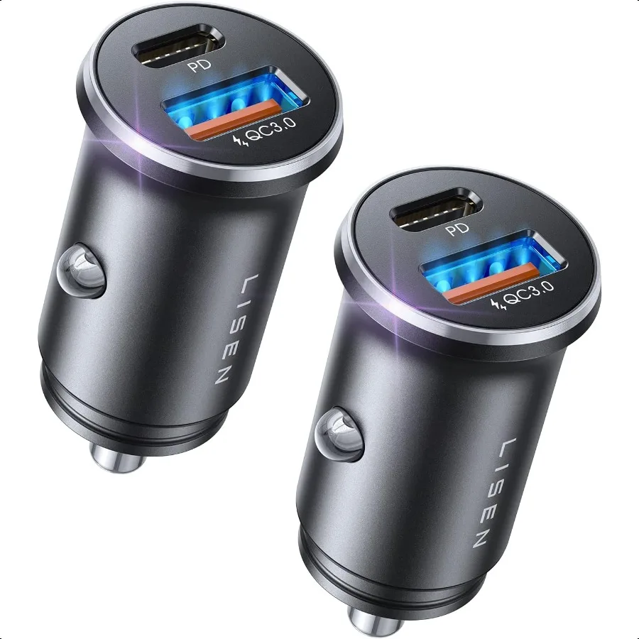 

54W Car Phone Charger USB C Cigarette Lighter Adapter Car Accories for iPhone USB C Car Charger Adapter USBC Type C 12v for iPh