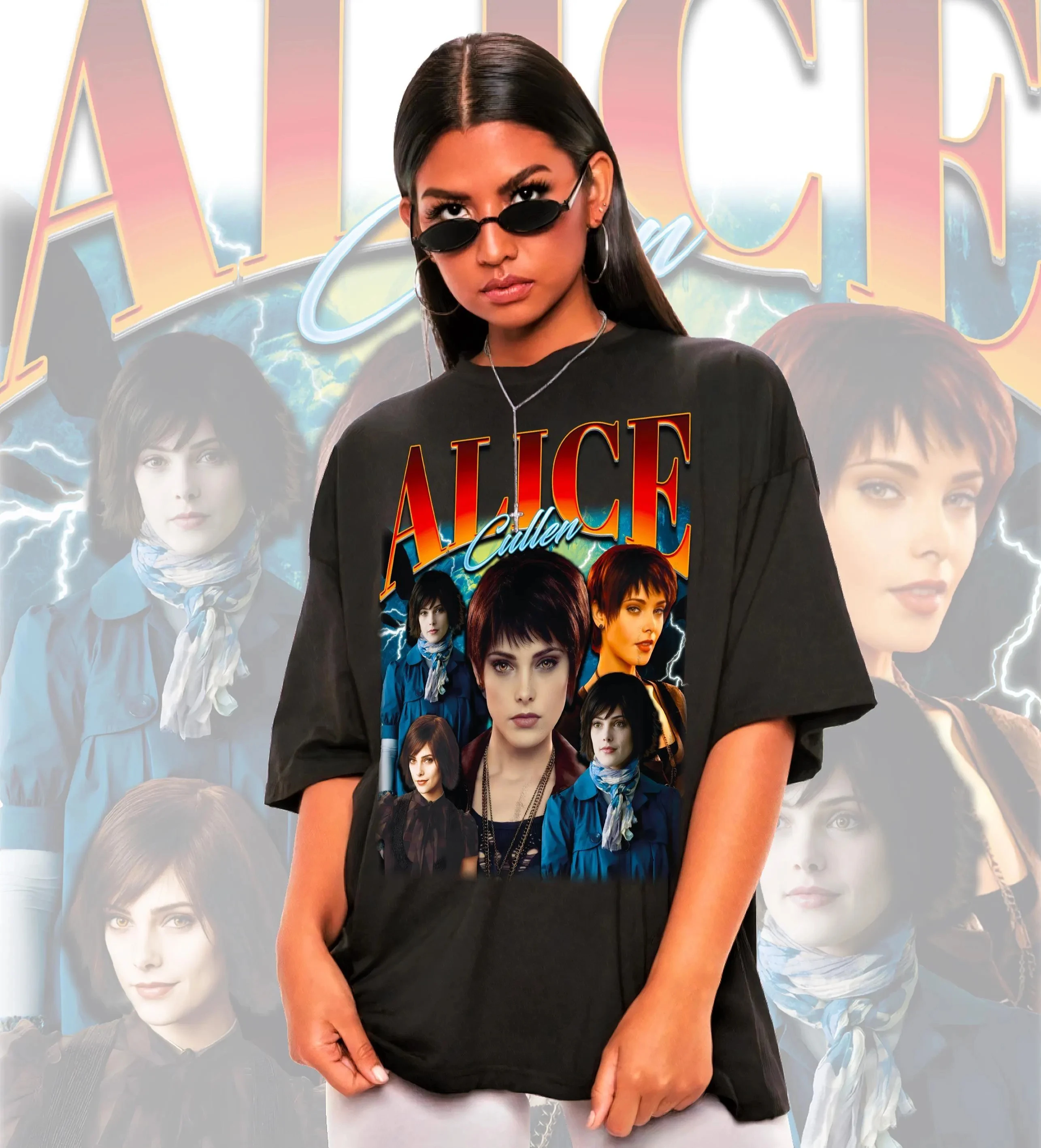 Alice Cullen Shirt Amerikaanse actrices, Vampire Movie Shirt Zomer los en ademend T-shirt voor heren en dames