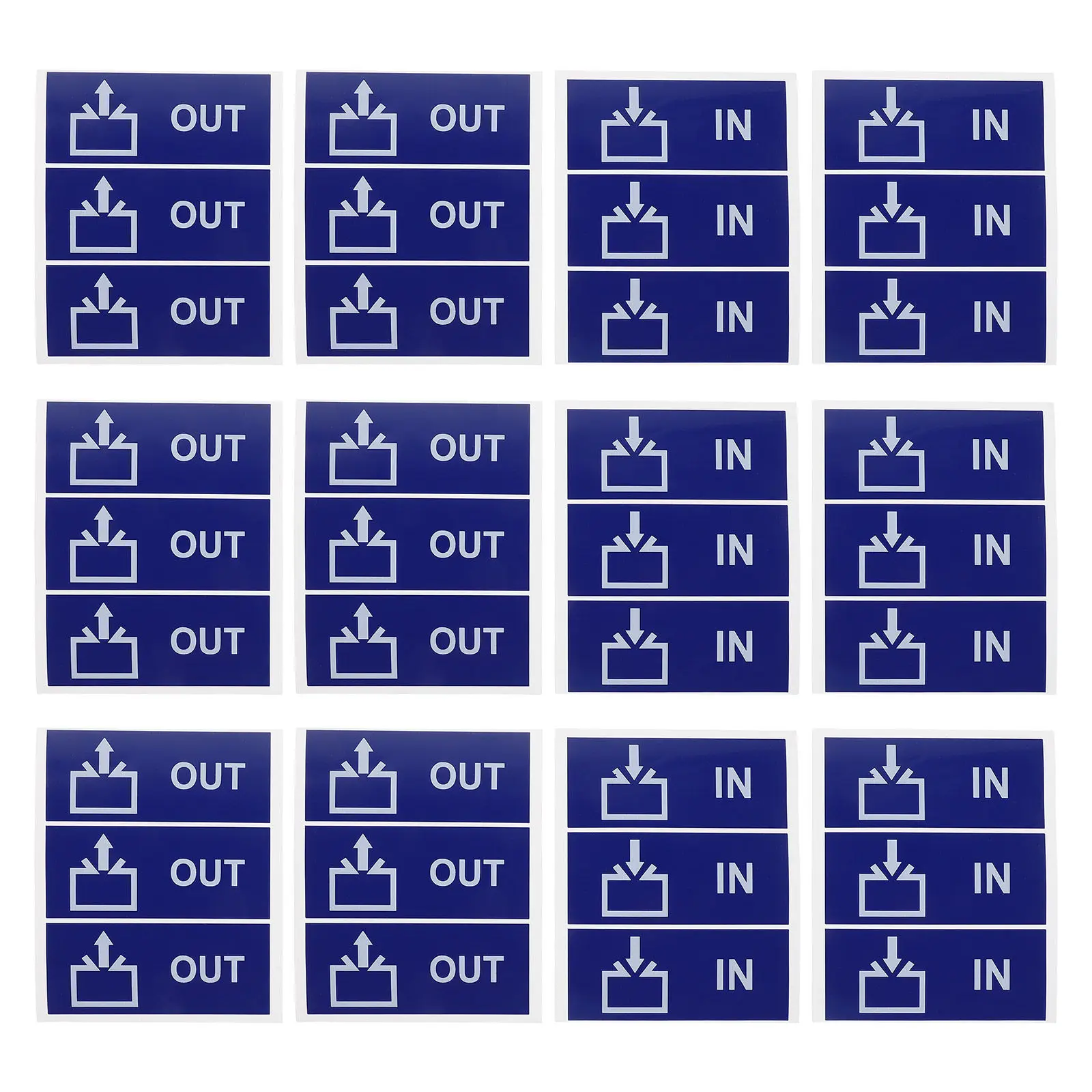 

12pcs Mechanical Oil Port Label Durable Waterproof Fuel Inlet Outlet Identification For Industrial Machine Maintenance Safety