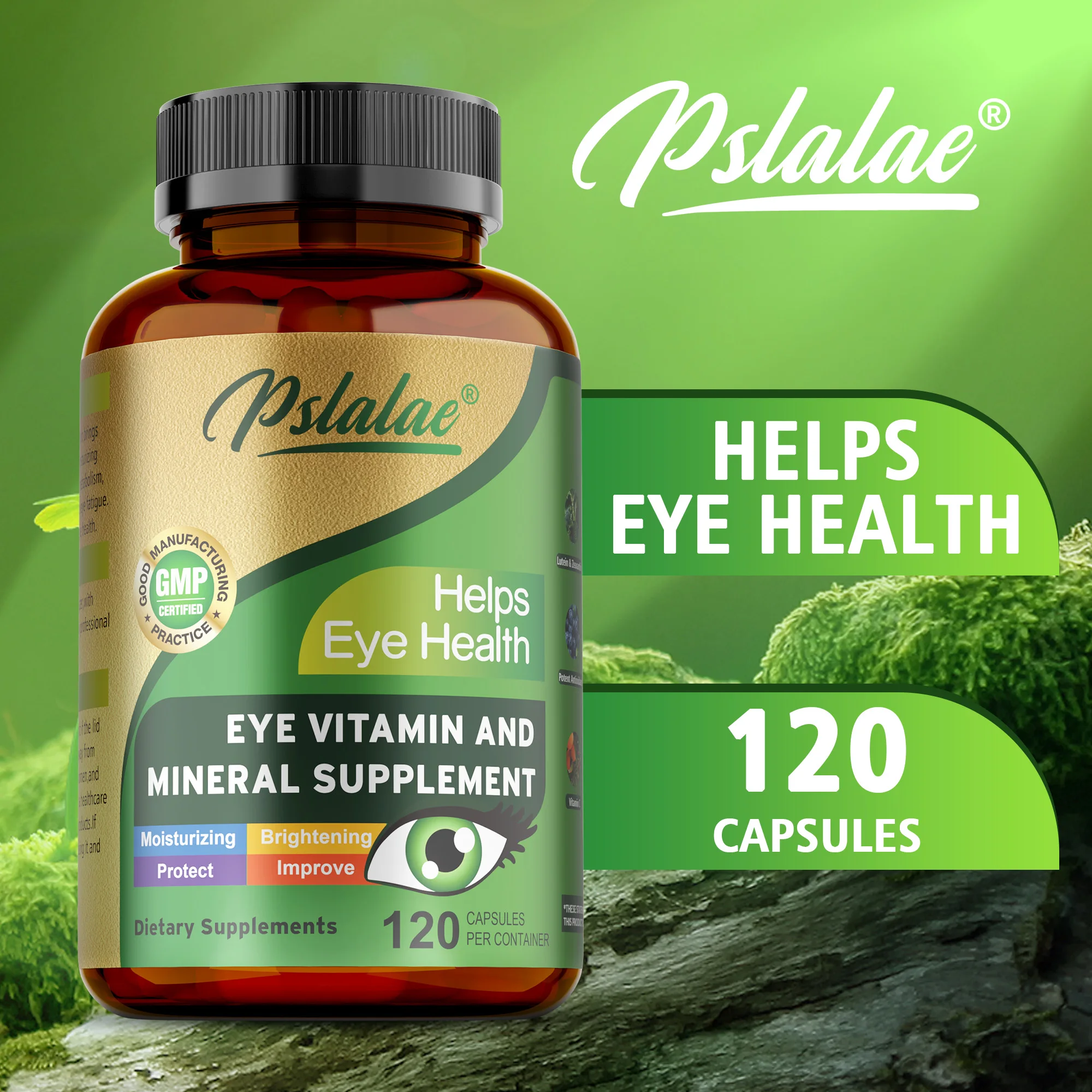 

Lutein Eye Vitamins - Reduce Eye Fatigue, Dryness, Yellow Spots, Promote Vision Health, Improve Visual Clarity - with Lutein