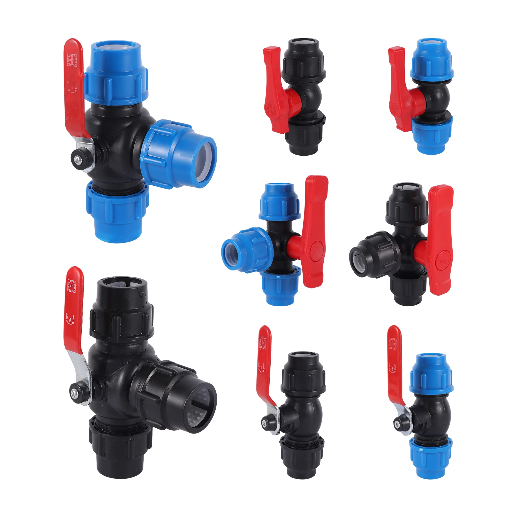 Plastic Quick Ball Valve 20/25/32/40/50mm Garden Faucet Water Divider Agricultural Irrigation Water Pipe Fittings