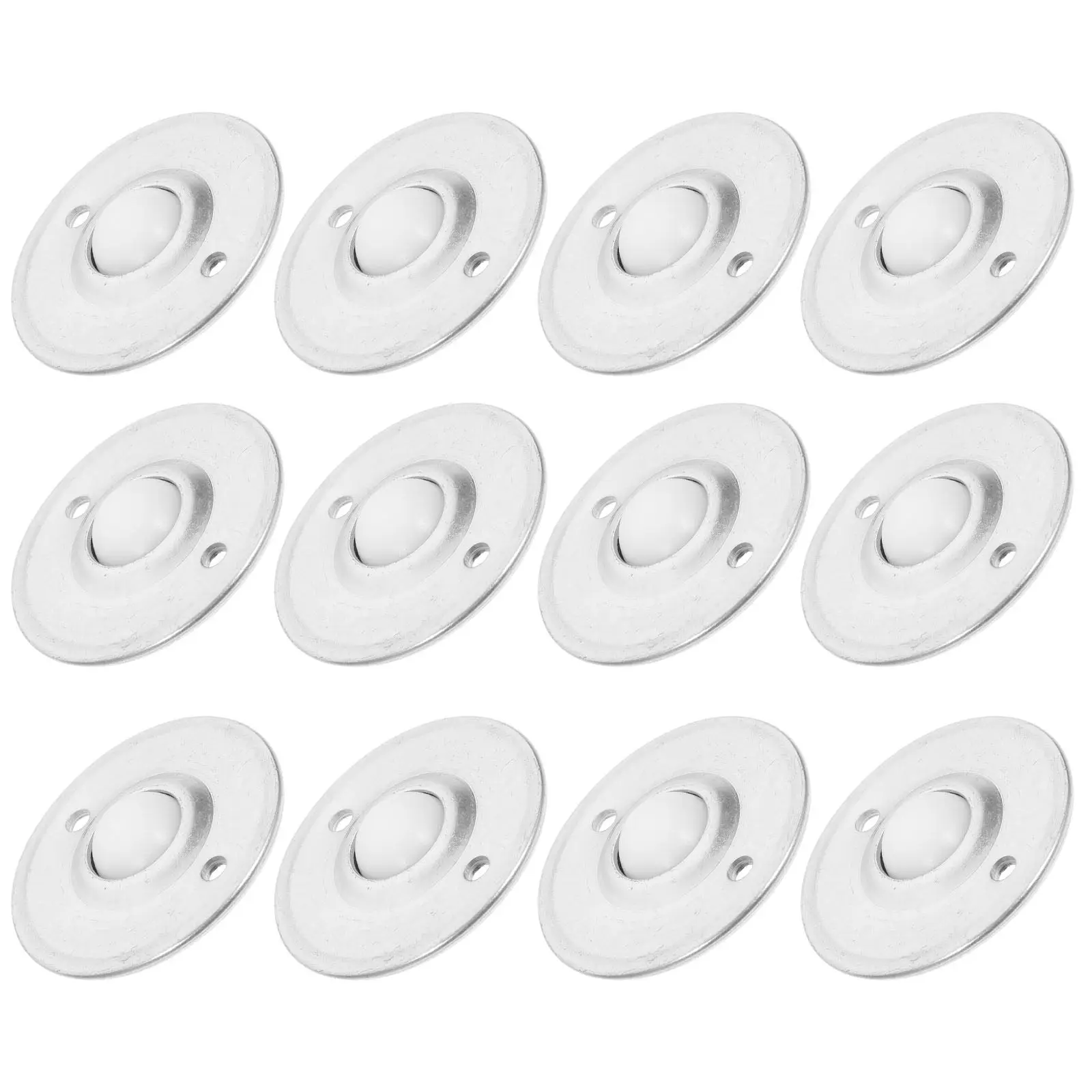 12Pcs Ball Casters Replacement Parts Universal Wheel Bearings Nylon Roller 2-Hole for Cabinets Shelves Sofas Display Units