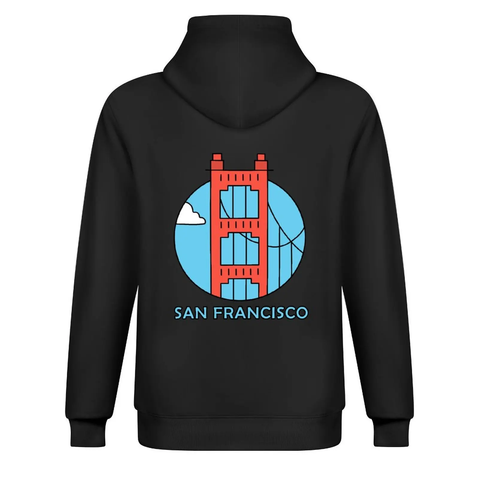 بلوزة بقلنسوة من Golden Gate Bridge تي شيرت جرافيك للرجال ملابس كورية ملابس جمالية ميزات جديدة من هوديس وبلوزات #3