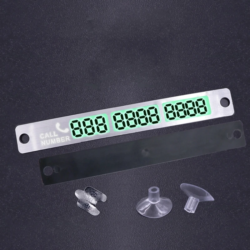 Car Temporary Parking Card Phone Number Cards Plate Telephone Number Stop Automobile Luminous Accessory Car-styling