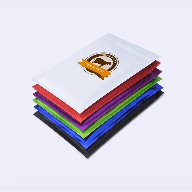 Custom Printed Flat Bottow Christmas Gift Mylar Bags Recyclable Zip Lock Nuts Candy Tea Packaging Pouch Bag