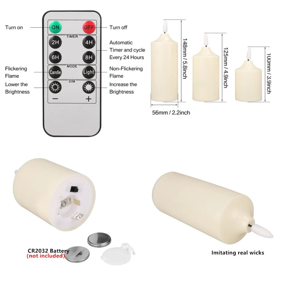 Flickering Tealight Realistic Flameless LED Candles with Timer Remote Battery Operated Candles for Valentines Home Wedding Decor
